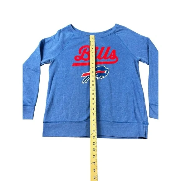 Buffalo Bills NFL Team Apparel Women's Crew Neck Sweatshirt Blue Size Medium - Picture 3 of 7